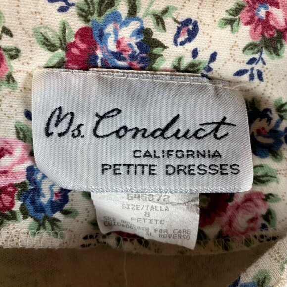 Ms. Conduct Women's Short Sleeve Cottagecore Embroidered Floral Sundress Size 8 - Picture 3 of 10